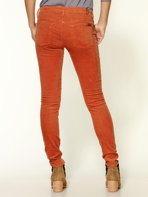 7 For All Mankind Skinny Cords W Contour Waistband in Orange (burnt ...