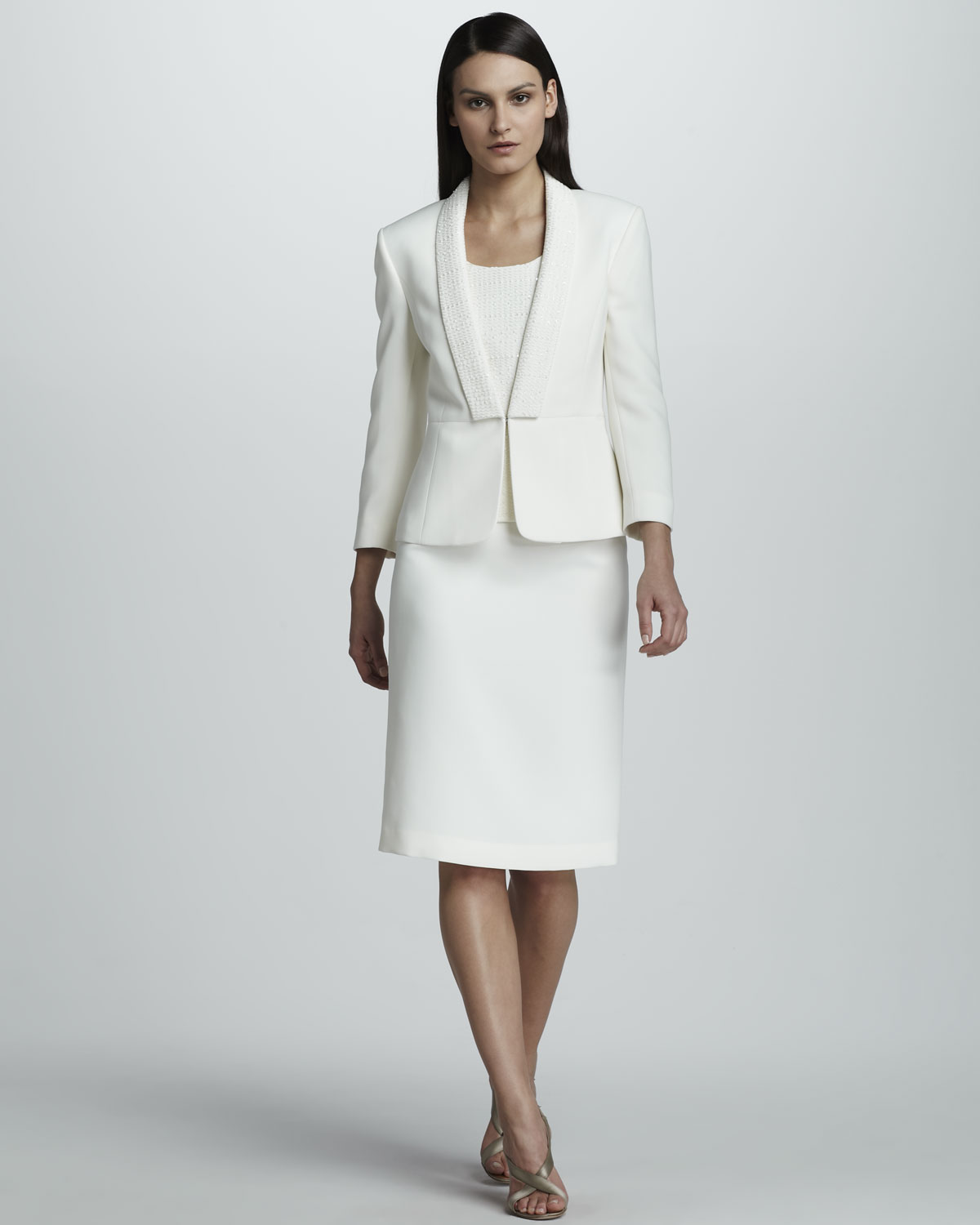 tahari cloud suit with sequined lapels product 1 4229131 434528250