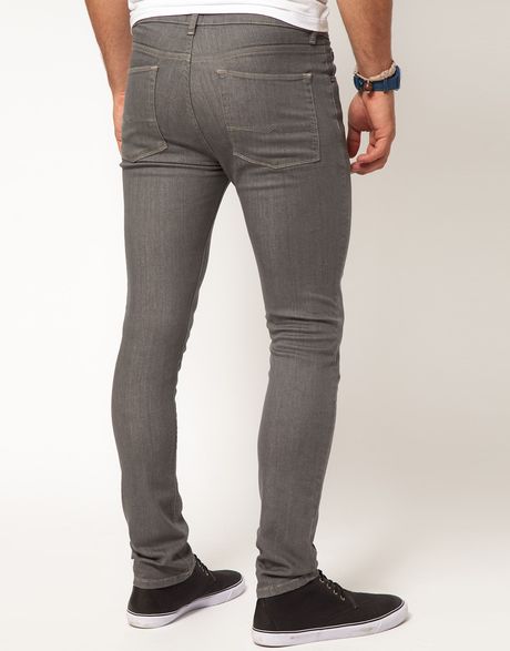 Asos Super Skinny Jeans in Gray for Men (grey) | Lyst