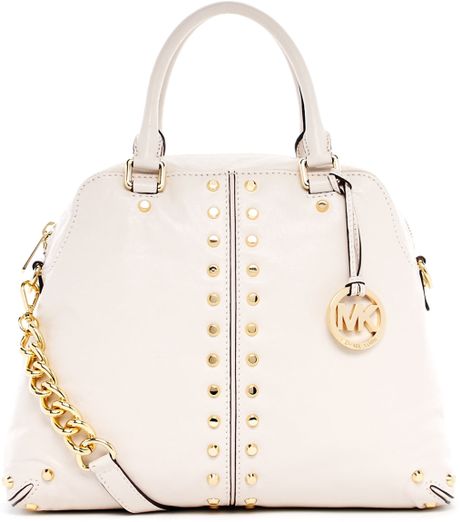 Michael Michael Kors Uptown Astor Large Satchel in White (vanilla) | Lyst