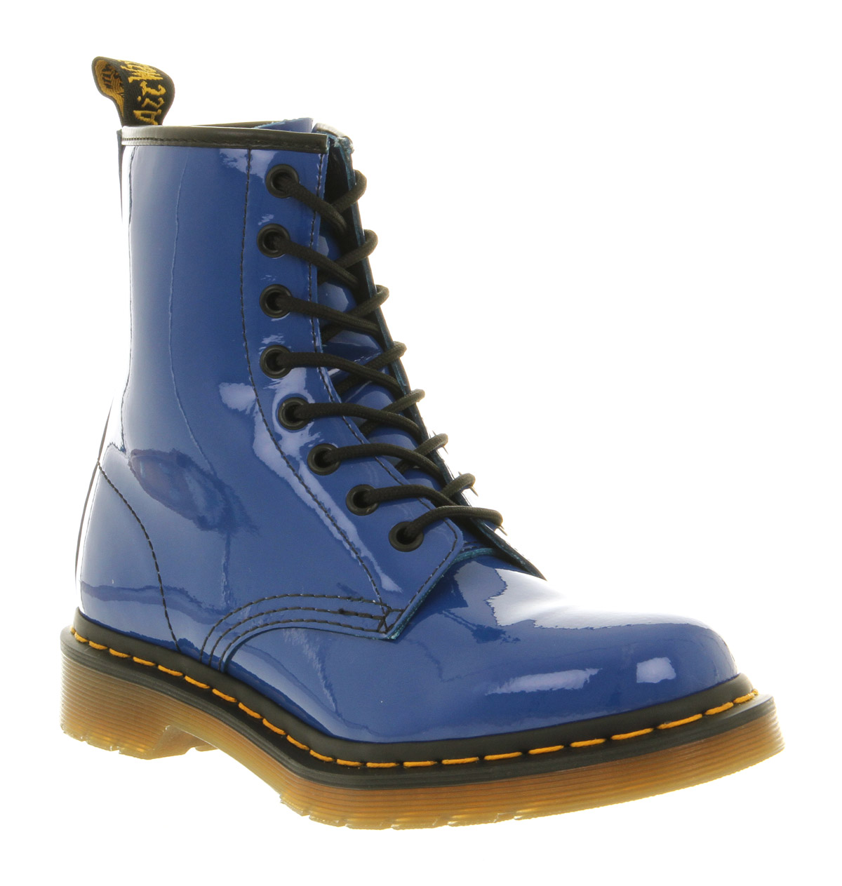 Dr. Martens Eight Eyelet Lace Up Boots in Blue | Lyst