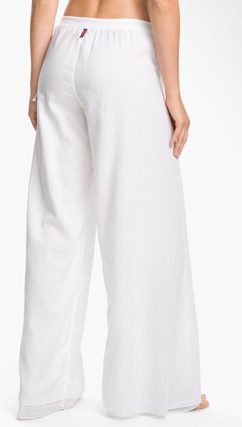 Hard Tail Crossover Wrap Pants in White | Lyst