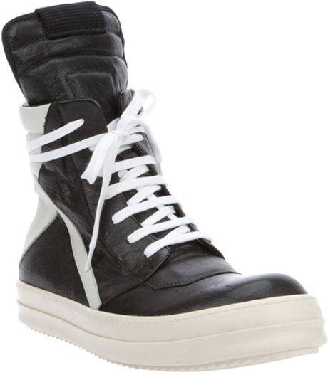 Rick Owens Geobasket Hightop Sneaker in Black for Men | Lyst