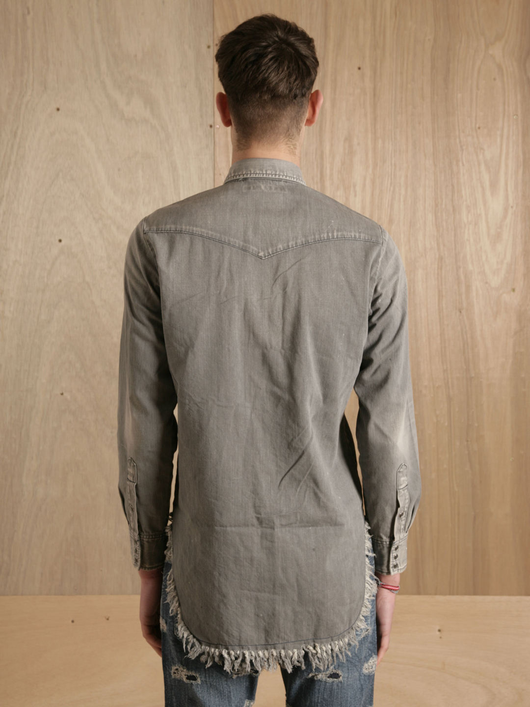 Lyst Sasquatchfabrix Sasquatchfabrix Mens Fringe Denim Shirt in Blue