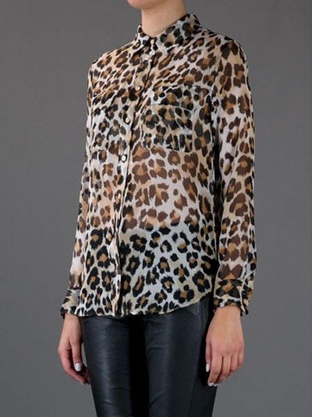 Equipment Leopard Print Shirt in Animal (leopard) | Lyst