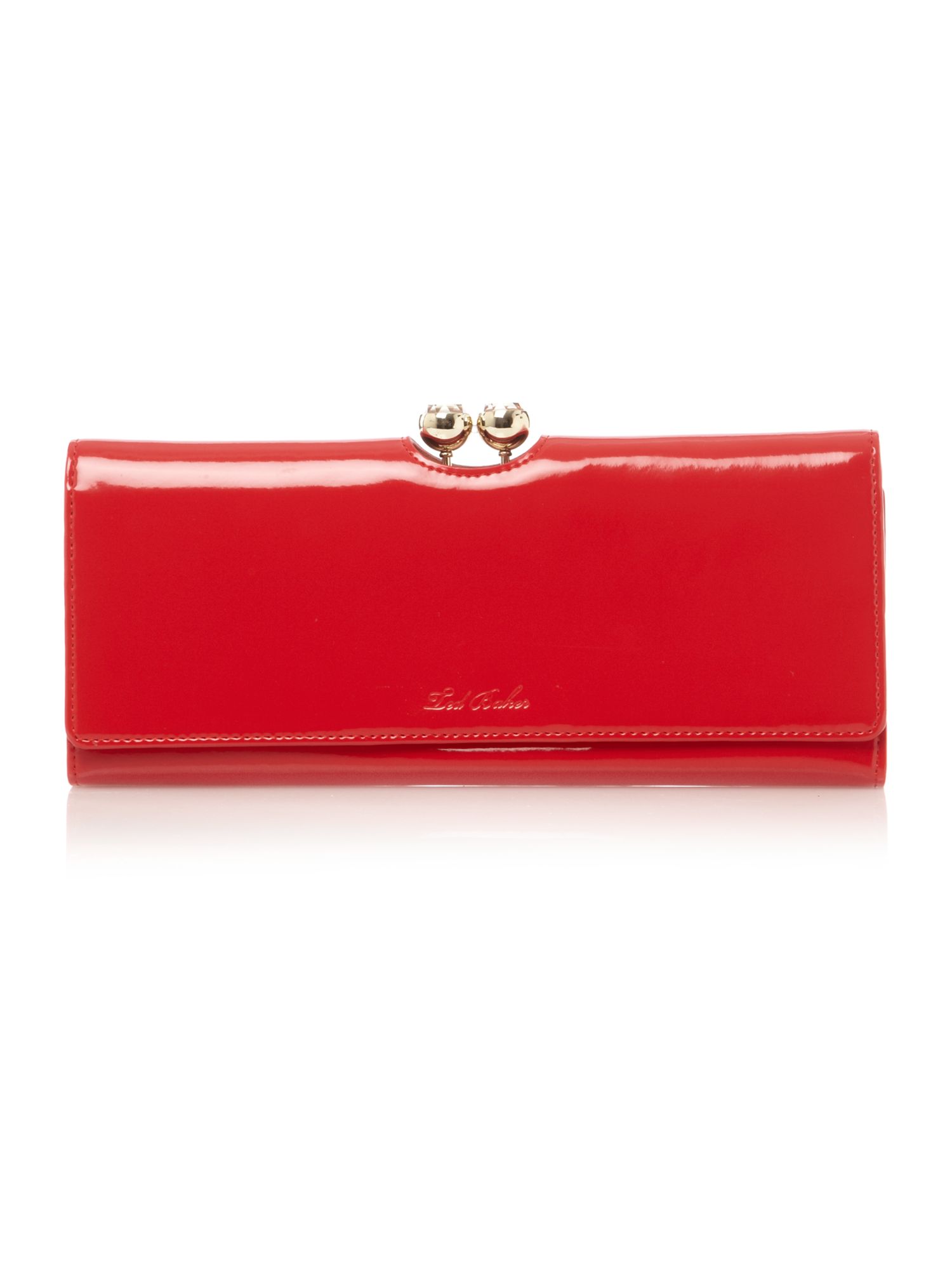 Ted Baker Llandra Crystal Flap-Over Clutch in Red | Lyst