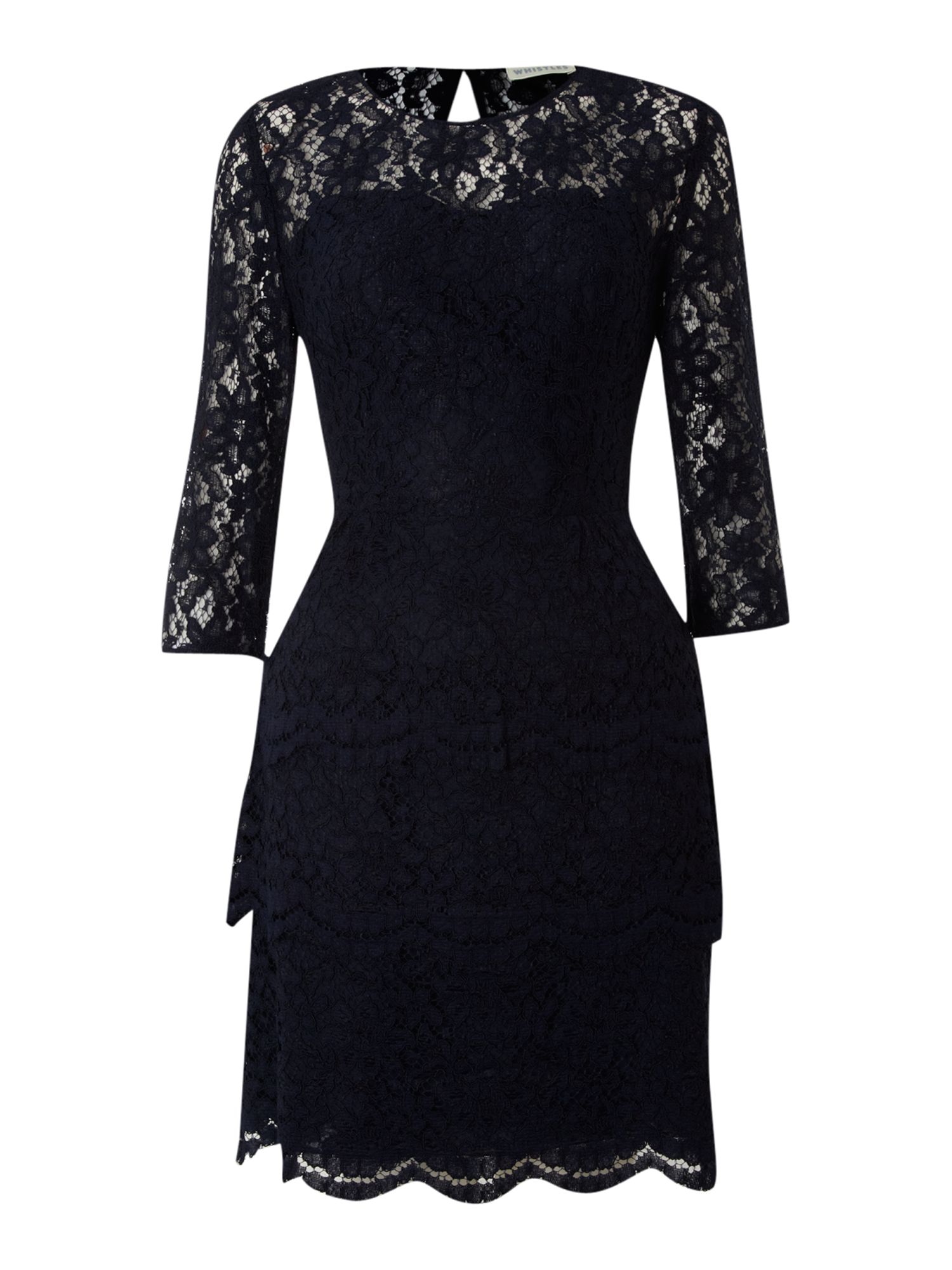 Whistles Victoria Lace Dress in Blue (navy) | Lyst