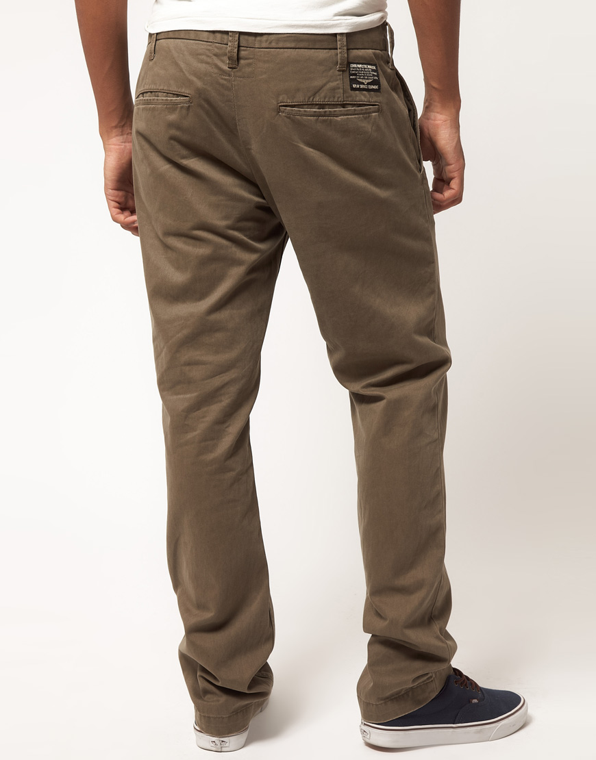 Lyst - Replay Chinos Regular Fit in Brown for Men