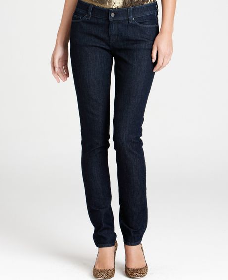 Ann Taylor Modern Denim Skinny Jeans in Blue (dark rinse) | Lyst