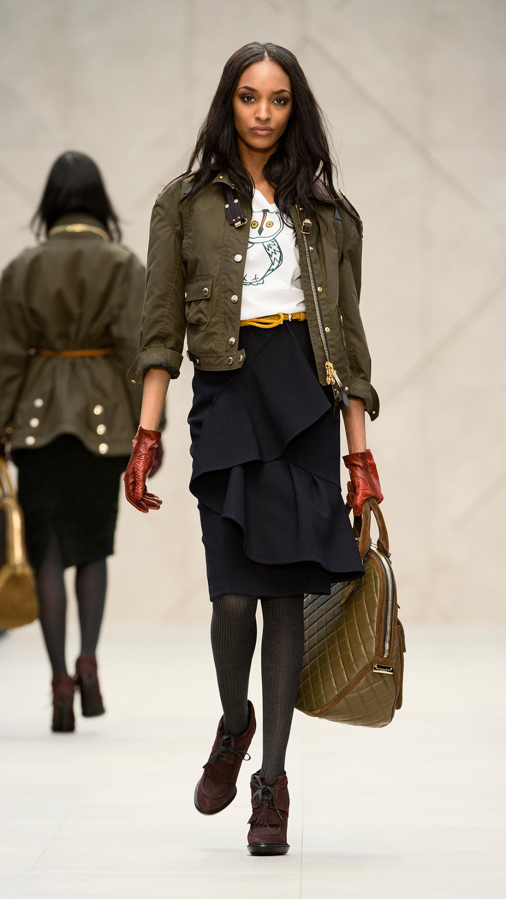 Lyst Burberry prorsum Waxed Cotton Bomber Jacket in Green