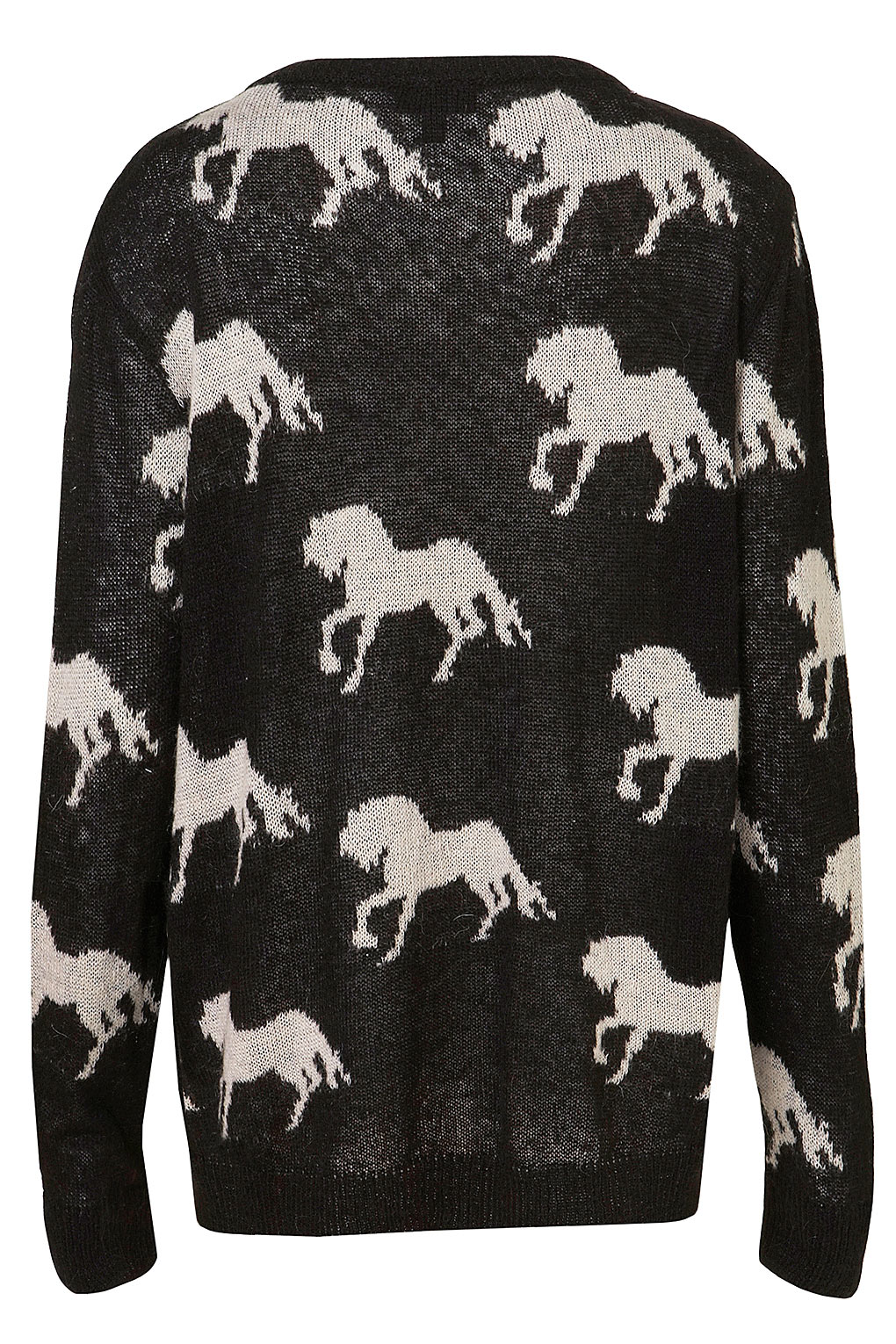 Lyst Knitted All Over Horses Jumper in Black