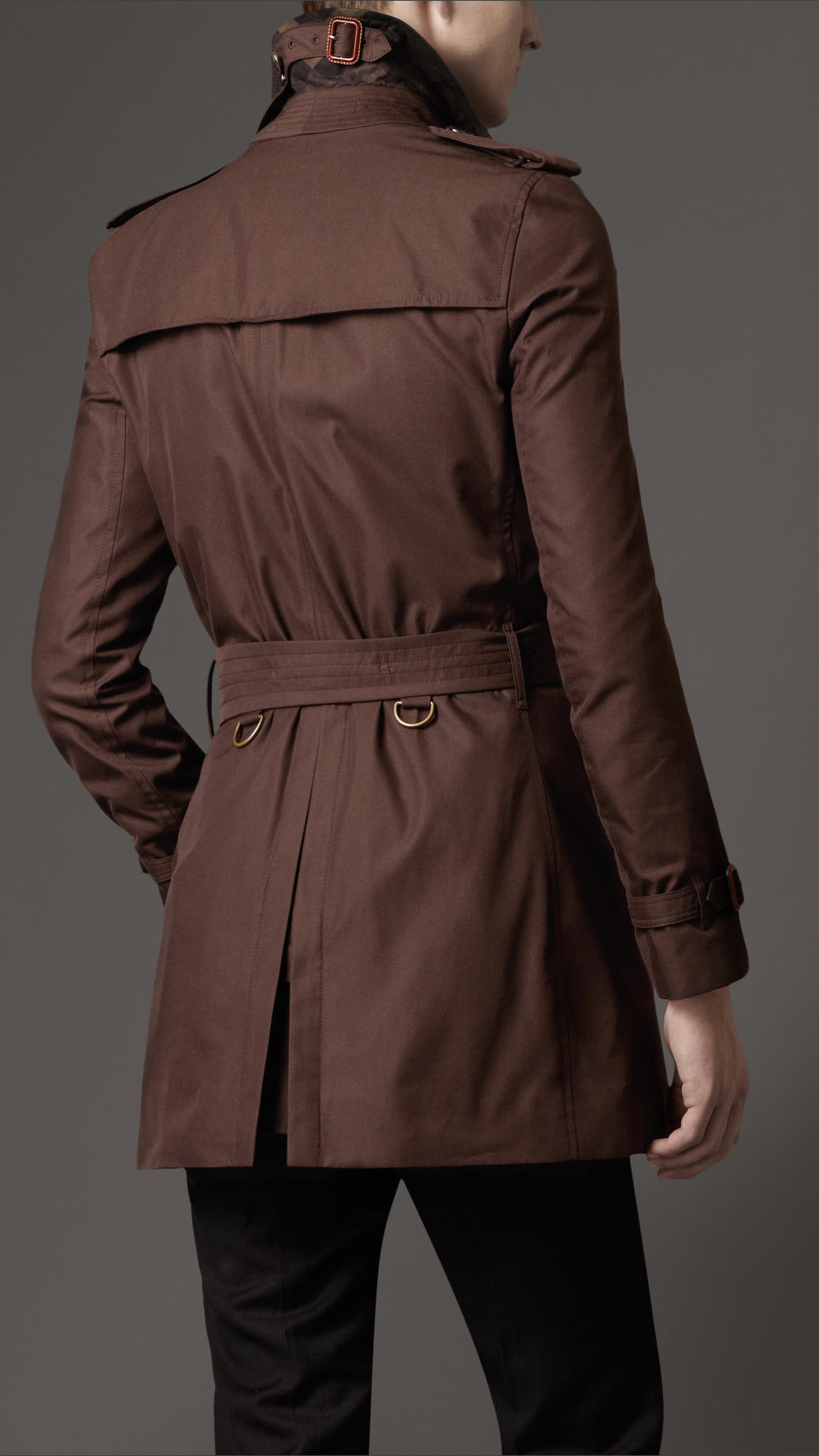 Burberry Midlength Cotton Gabardine Trench Coat in Brown for Men | Lyst