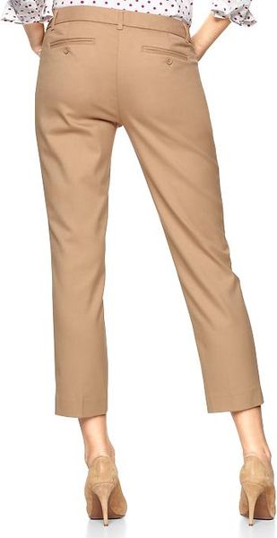 Gap Slim Cropped Pants in Brown (natural camel) | Lyst