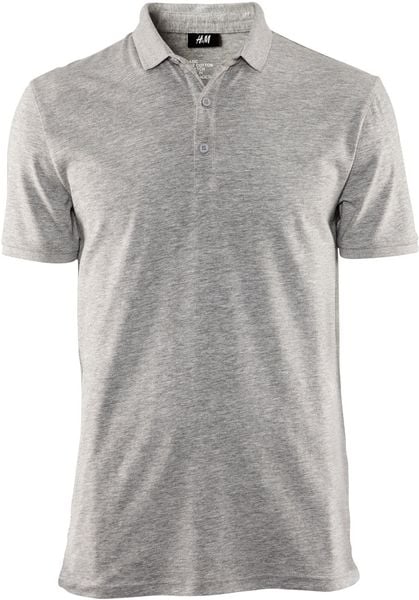 H&m Polo Shirt in Gray for Men | Lyst