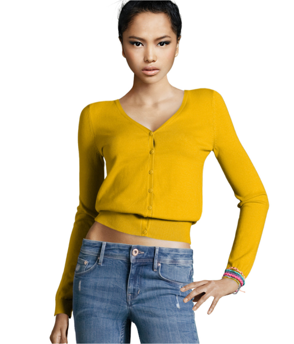 H&m Cardigan in Yellow | Lyst