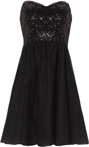 Jane Norman Sequin Prom Dress in Black | Lyst