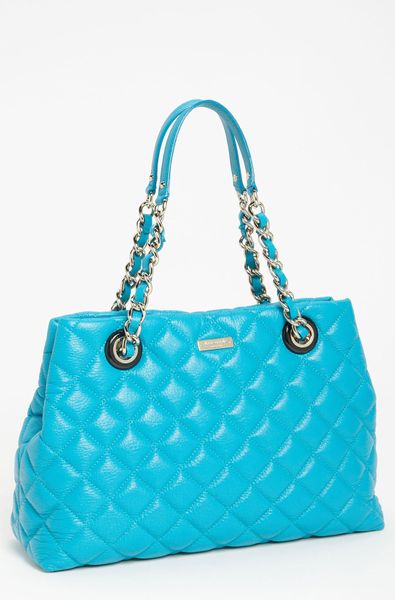 Kate Spade Gold Coast Maryanne Quilted Leather Shopper in Blue (mid ...
