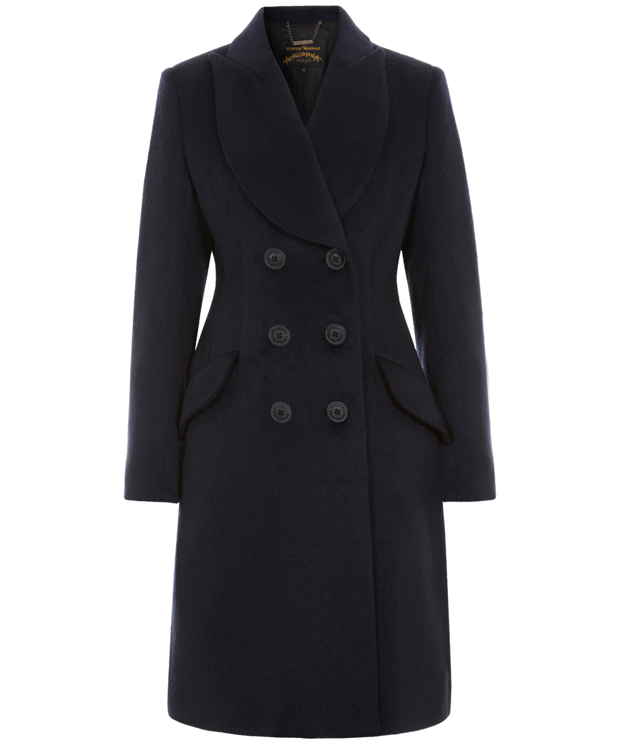 Vivienne Westwood Anglomania Navy Noble Double Breasted Wool Coat in ...
