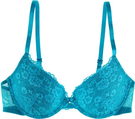 H&m Pushup Bra in Blue (turquoise) | Lyst