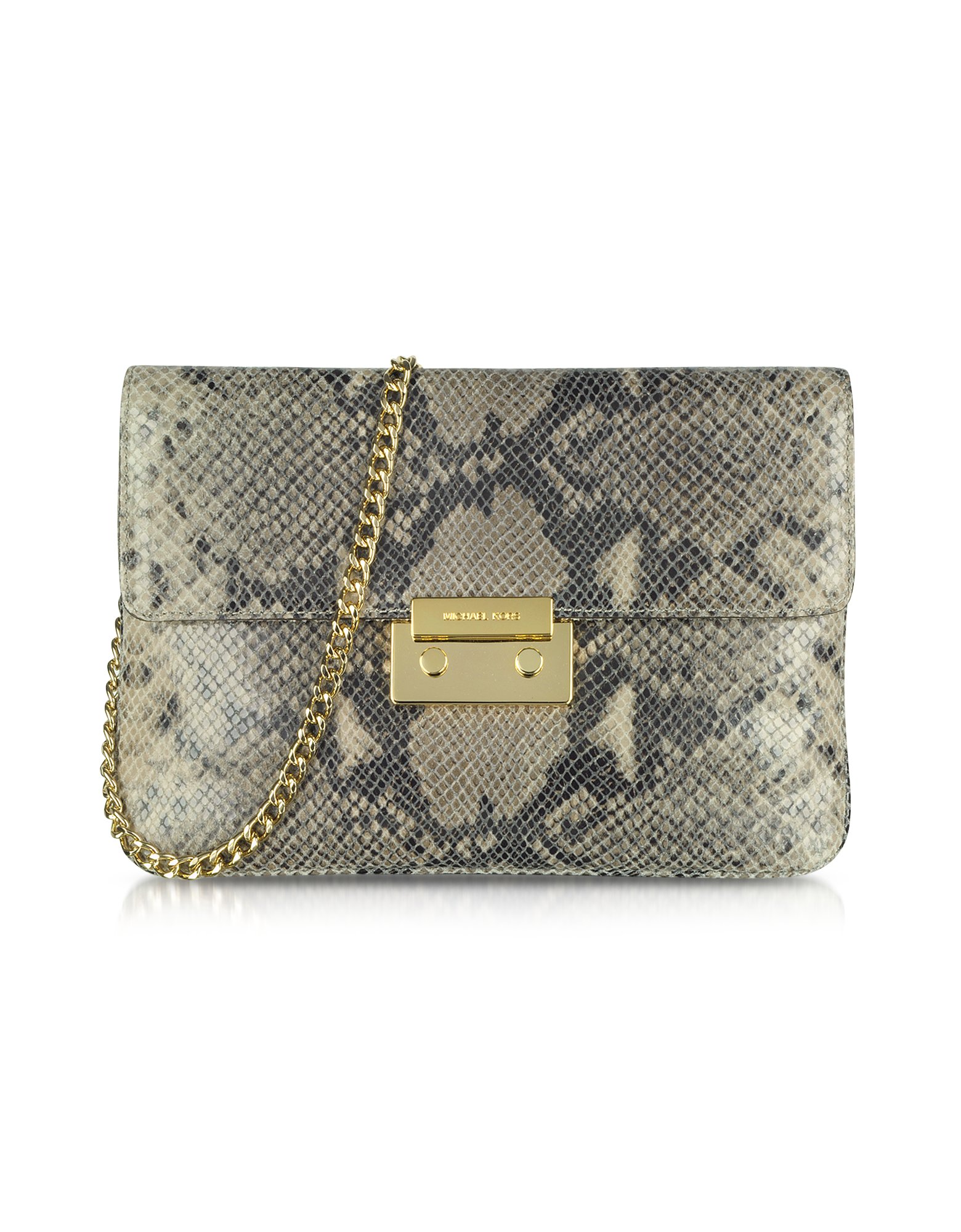 Michael Kors Michael Sloan Snake Embossed Leather Shoulder Bag in ...