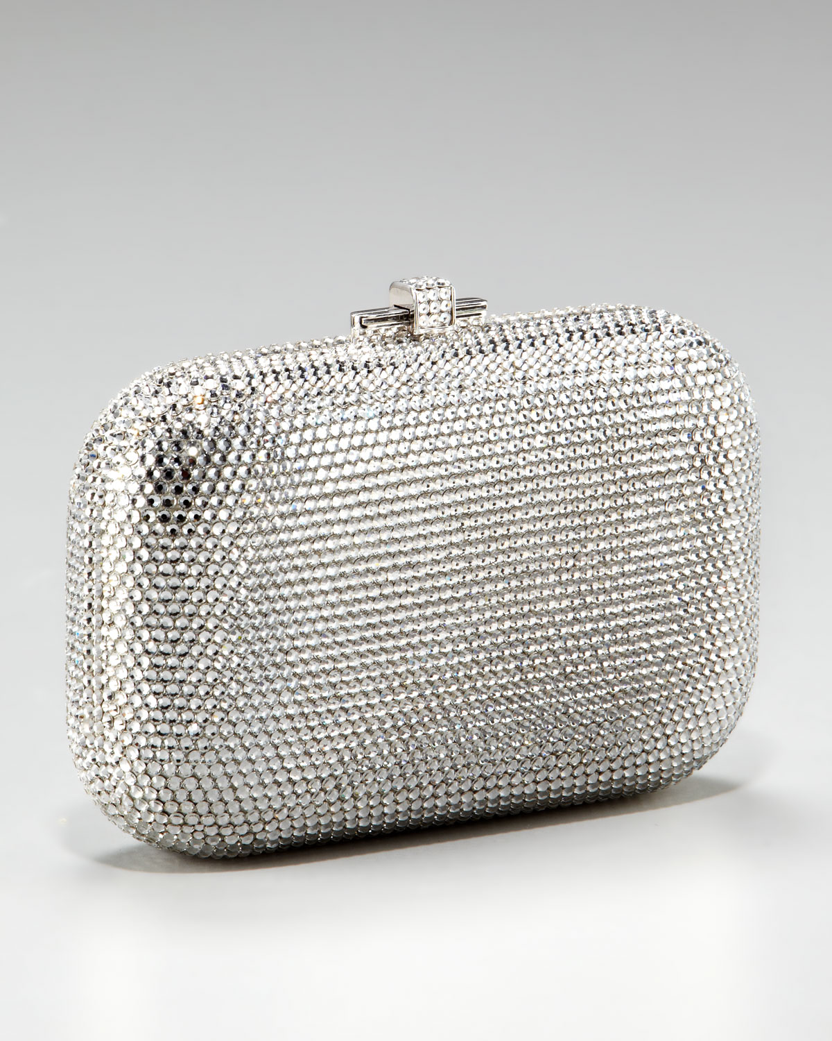 Lyst Judith Leiber Beaded Slidelock Clutch in Metallic