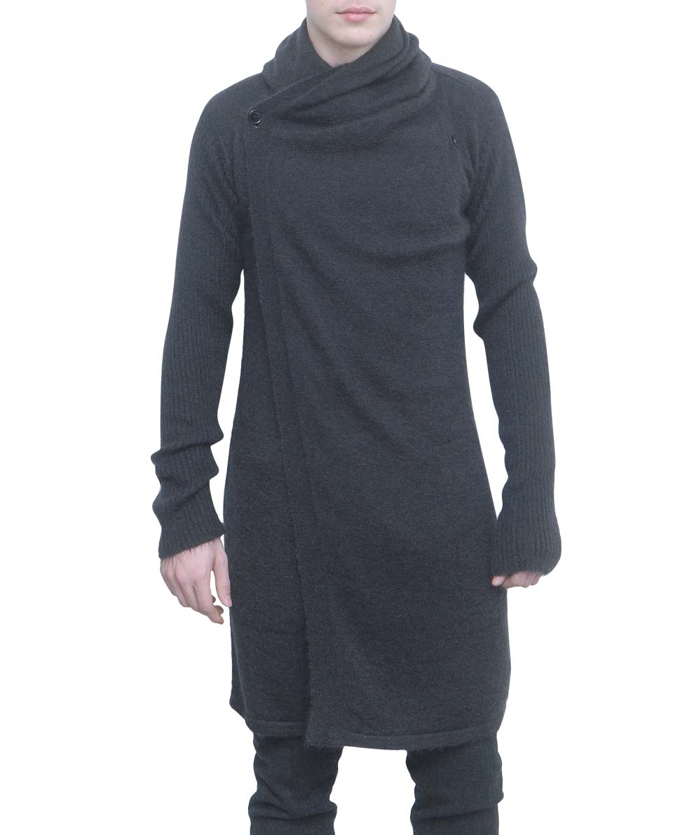 Rick Owens Oversized Cardigan with Hood in Black for Men | Lyst
