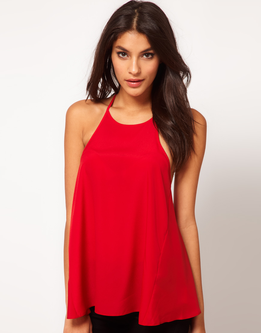 Lyst - Asos Collection Asos Backless Cami in Red