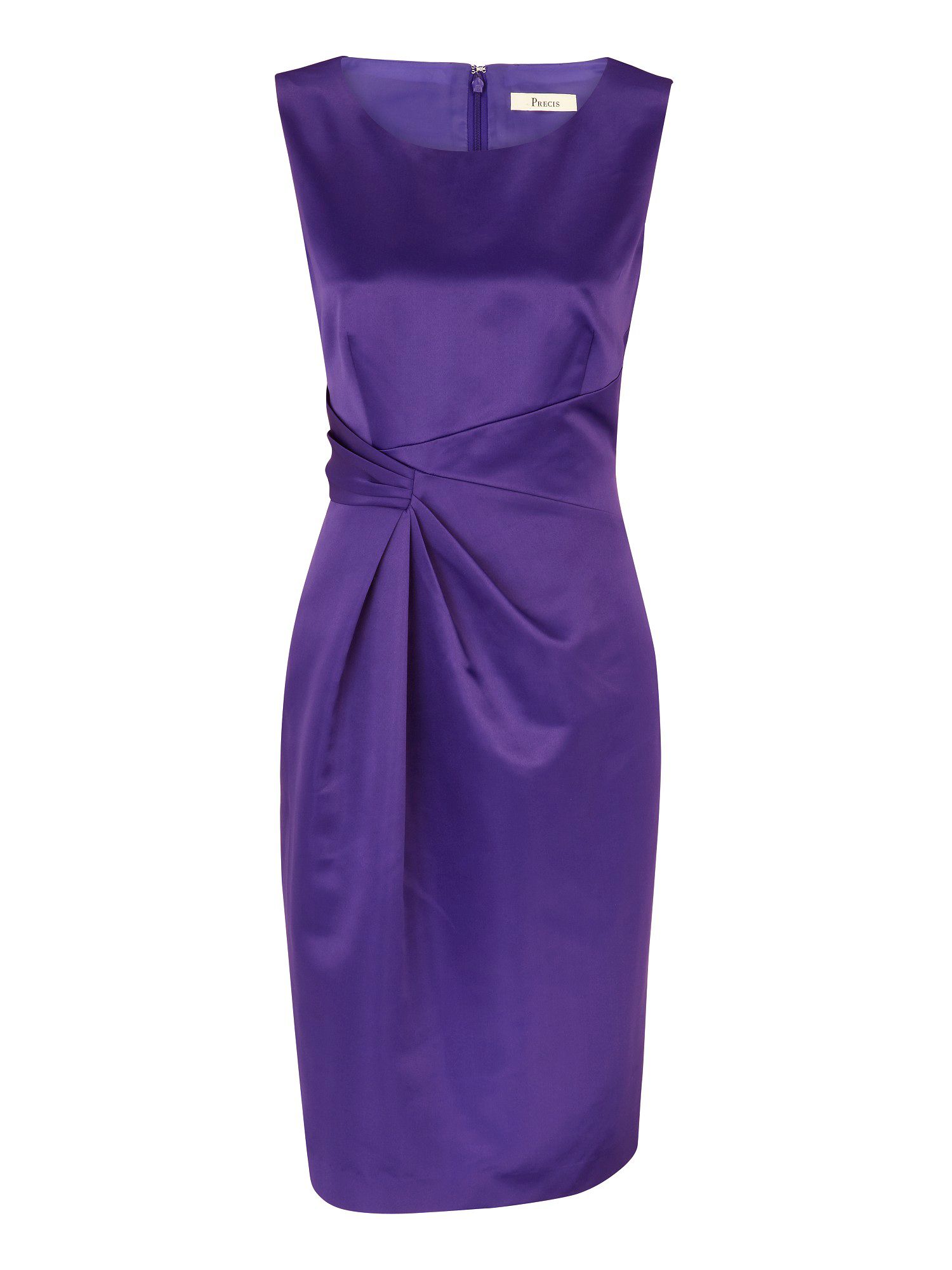 Precis Petite Mauve Satin Shift Dress in Purple (dark purple) | Lyst