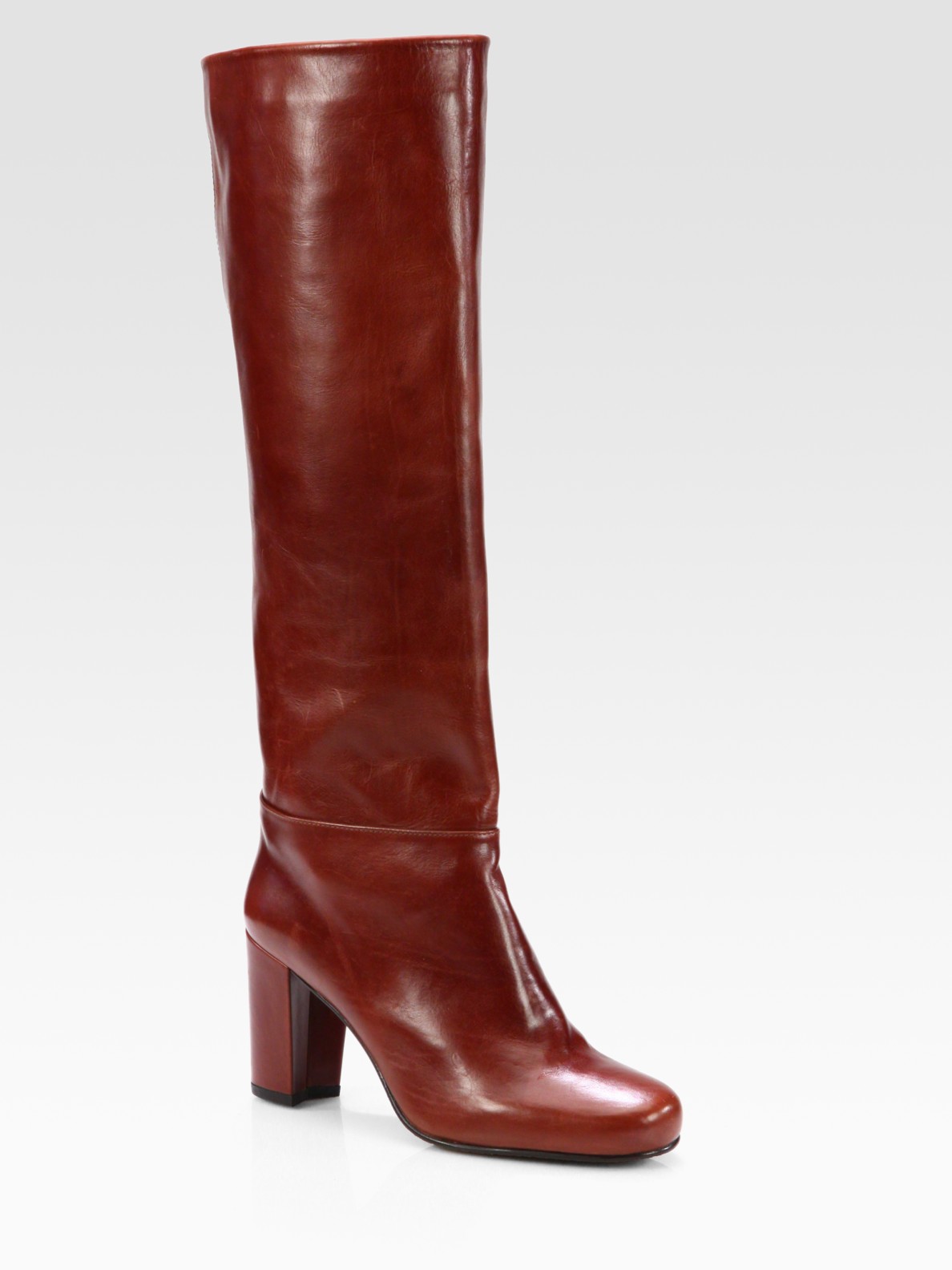 Stuart weitzman Toujours Leather Kneehigh Boots in Brown | Lyst