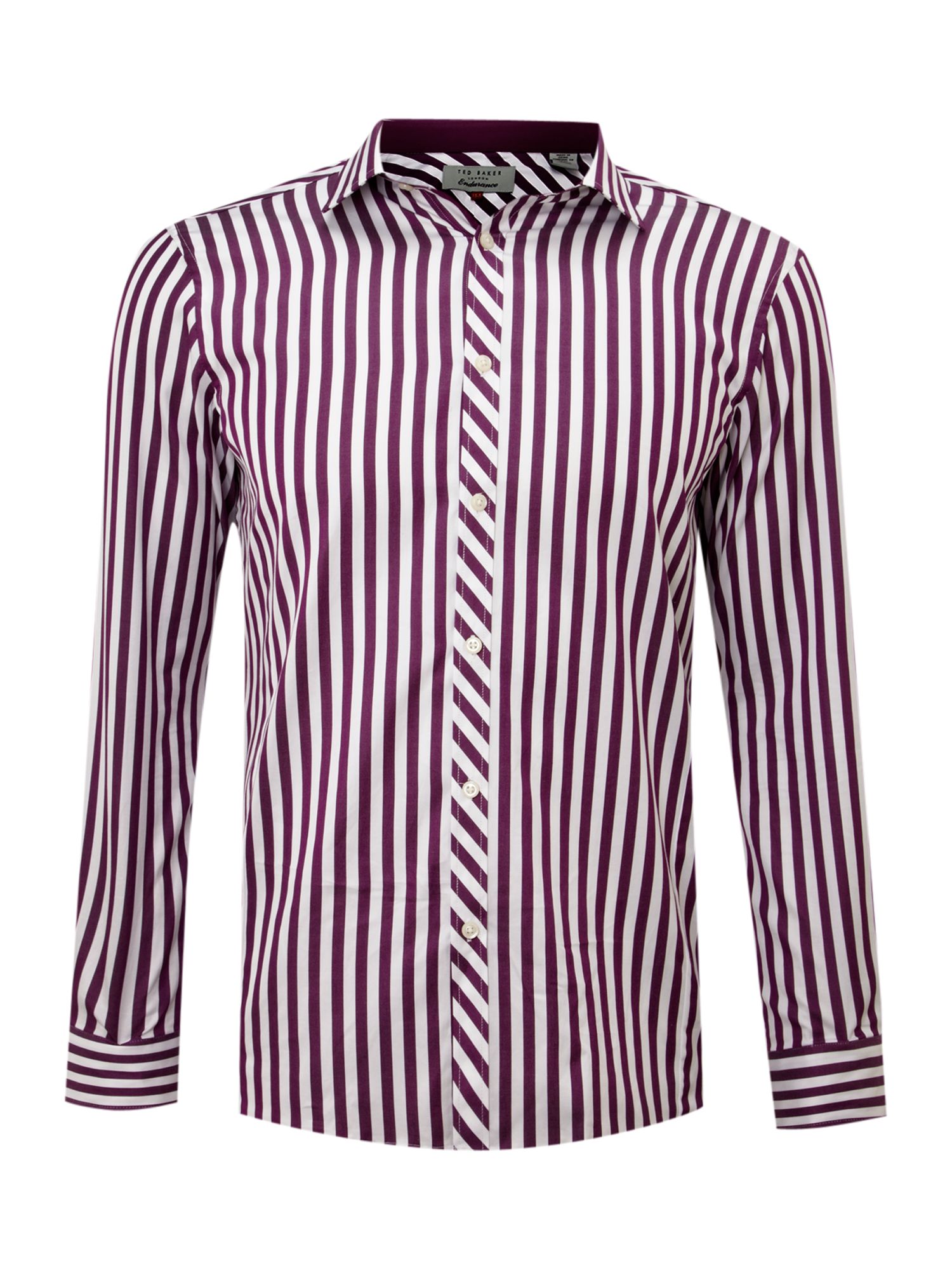 Ted Baker Long Sleeved Candy Stripe Formal Shirt in Purple for Men | Lyst