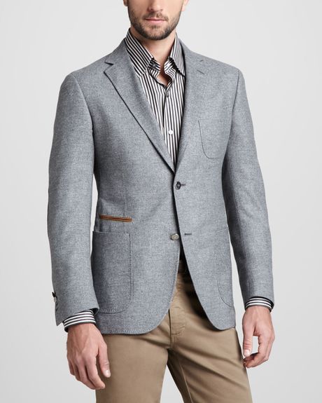 Ermenegildo Zegna Lanificio Agnona Soft Jacket in Gray for Men (grey ...