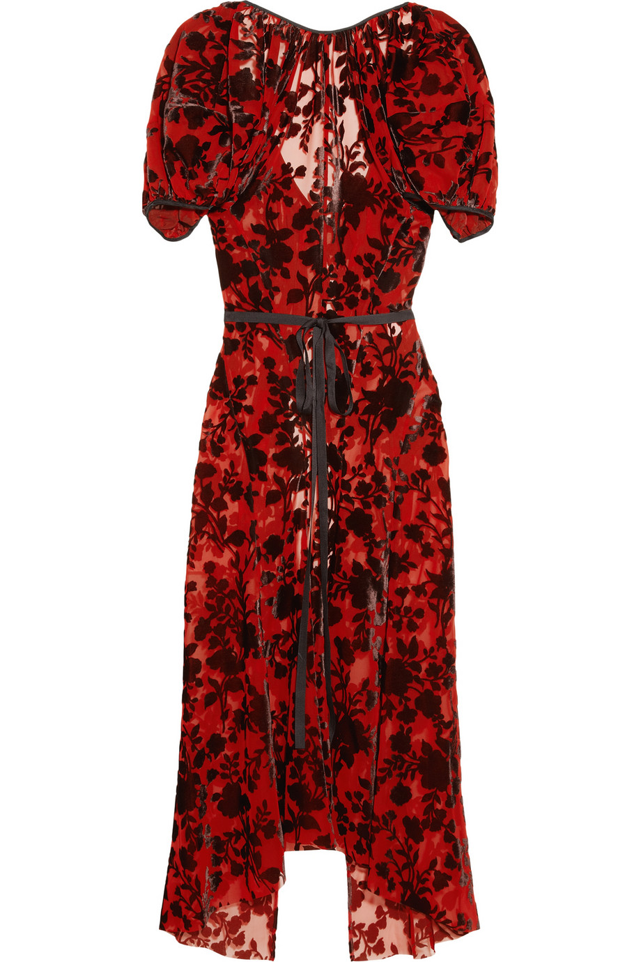 floral velvet robe