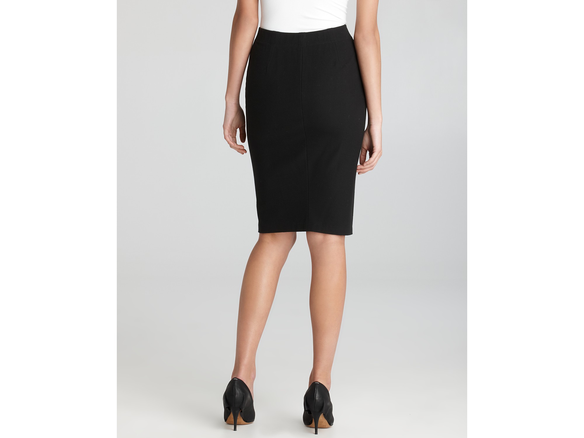 Lyst Vince Skirt Rib Knit Pencil in Black
