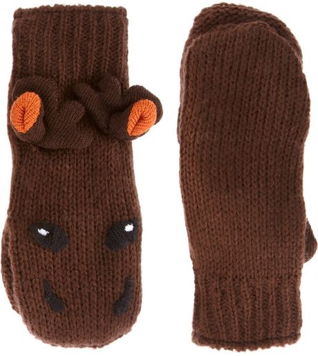 Asos Moose Mitten in Brown | Lyst