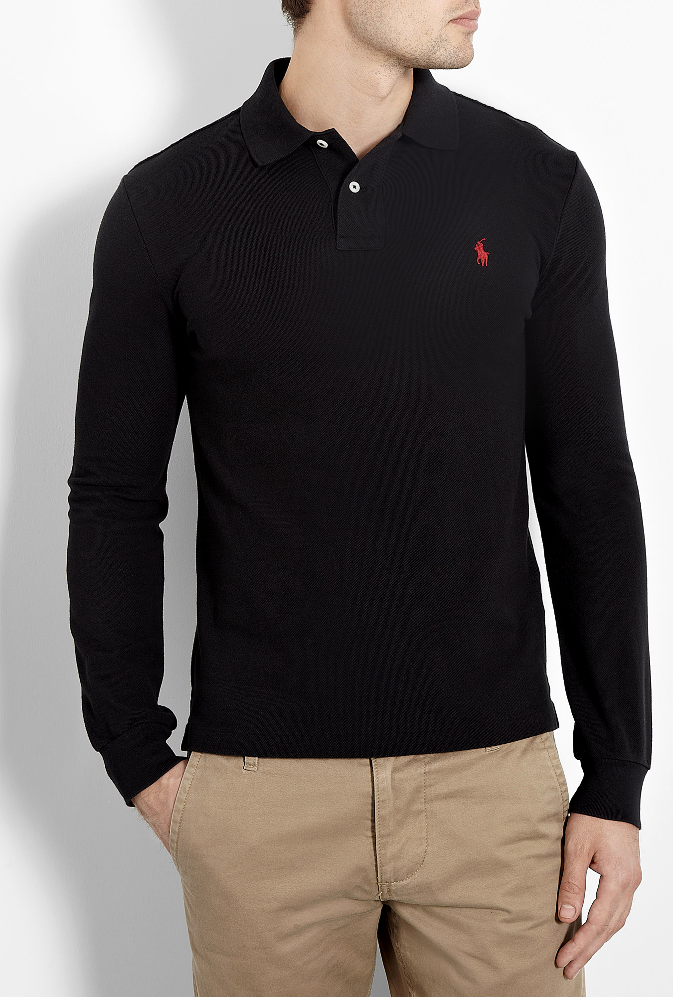 Ralph lauren slim fit polo t shirt grey online