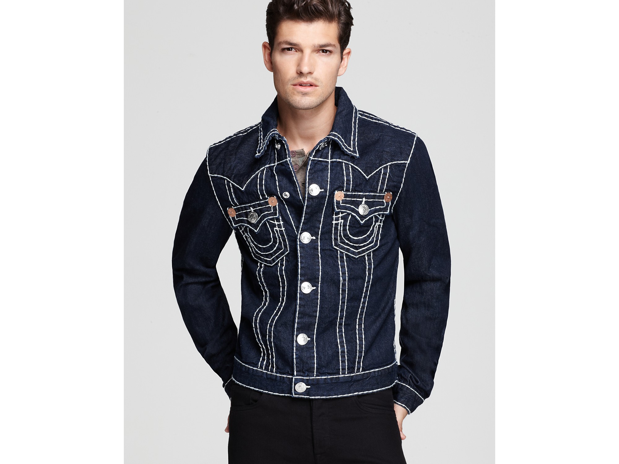 Lyst - True Religion Denim Jacket in Body Rinse in Blue for Men