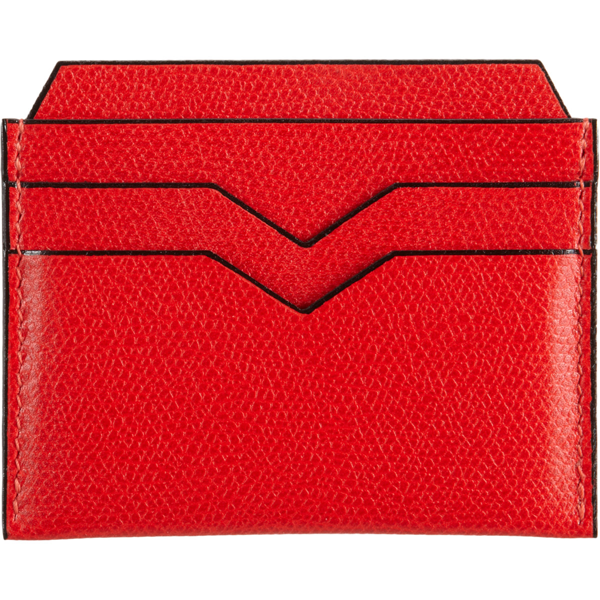 Valextra Credit Card Holder in Red | Lyst