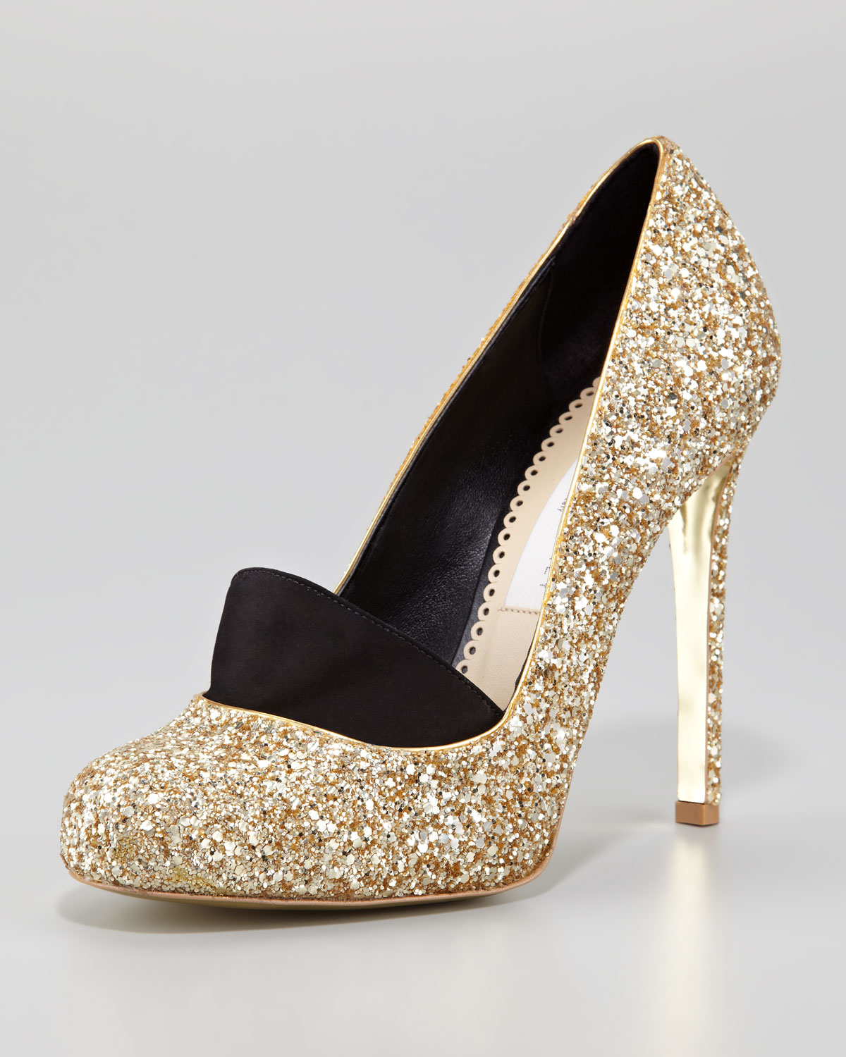 Lyst - Stella Mccartney Bon Bon Glitter Shoe in Metallic