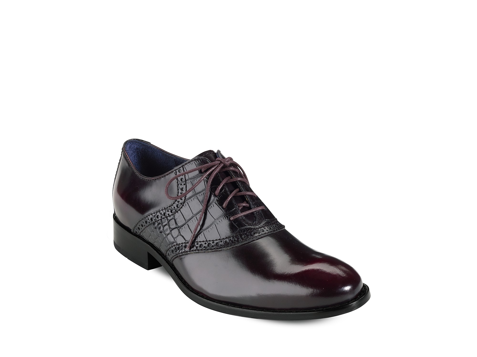 Lyst Cole Haan Air Colton Dress Saddle Shoes in Purple