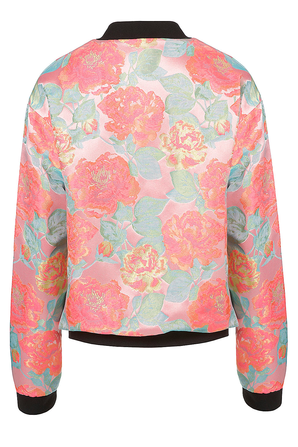 Lyst Floral Jacquard Bomber Jacket in Pink
