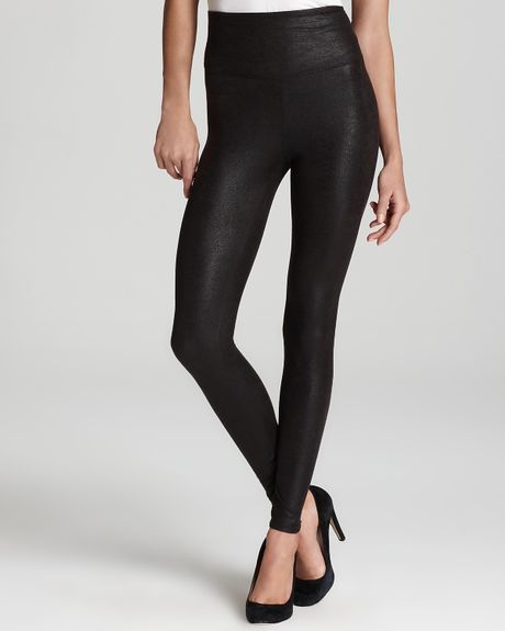 Yummie By Heather Thomson Leggings Jade Faux Leather Yt2091 in Black | Lyst