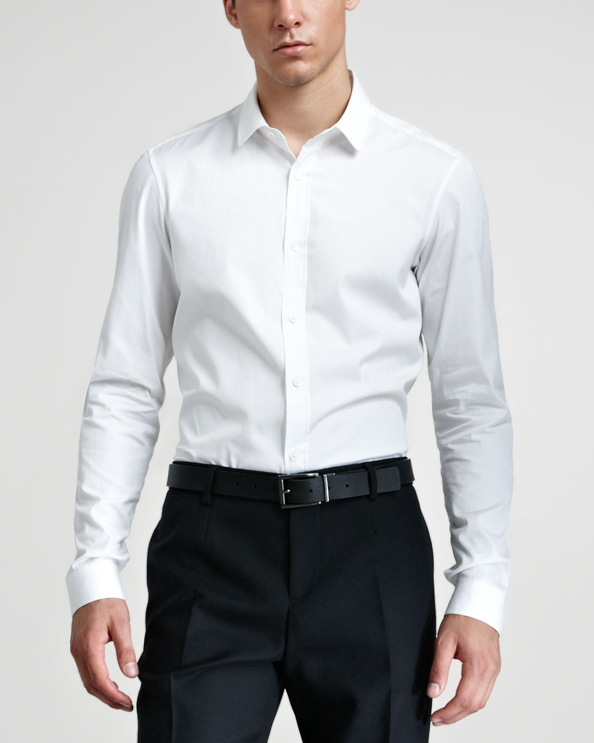 white dress shirt for suit