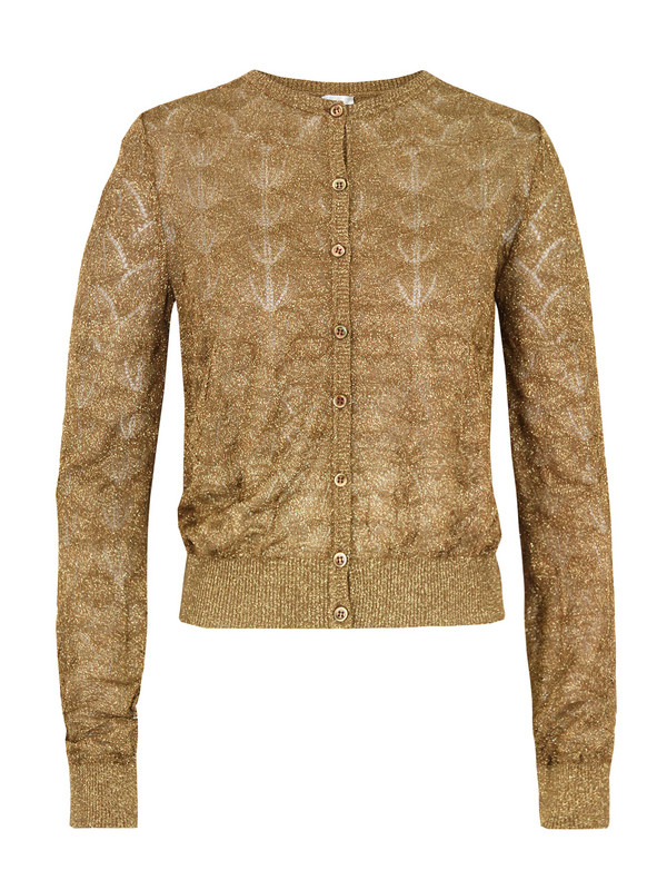 M missoni Gold Cardigan in Metallic Lyst