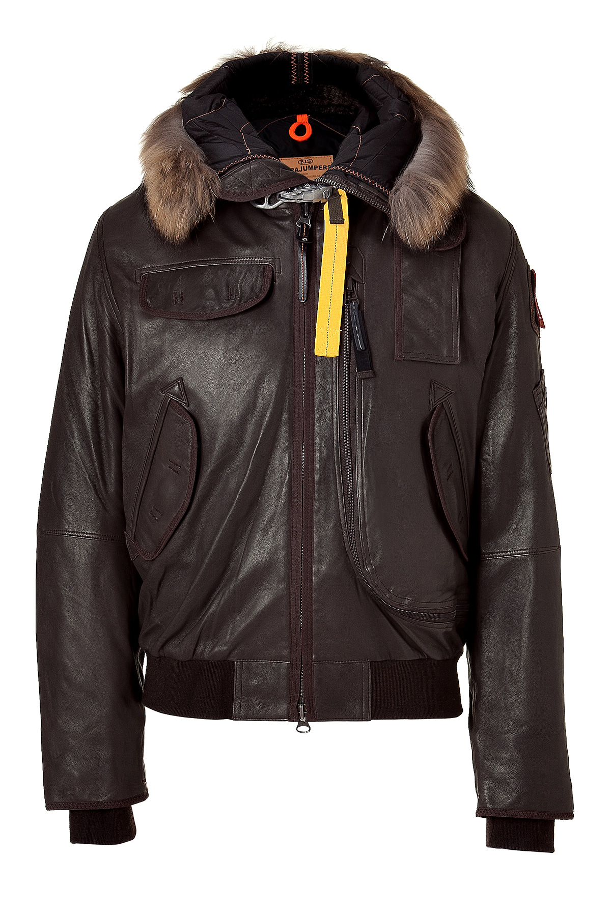 parajumpers black leather gobi jacket parajumpers black leather gobi jacket