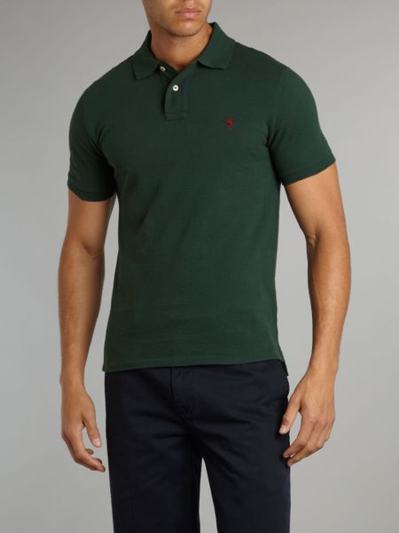 Polo Ralph Lauren Classic Slim Fitted Polo Shirt in Green for Men ...