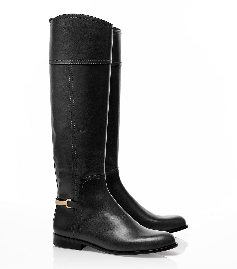 Tory burch Jess Riding Boot in Black | Lyst