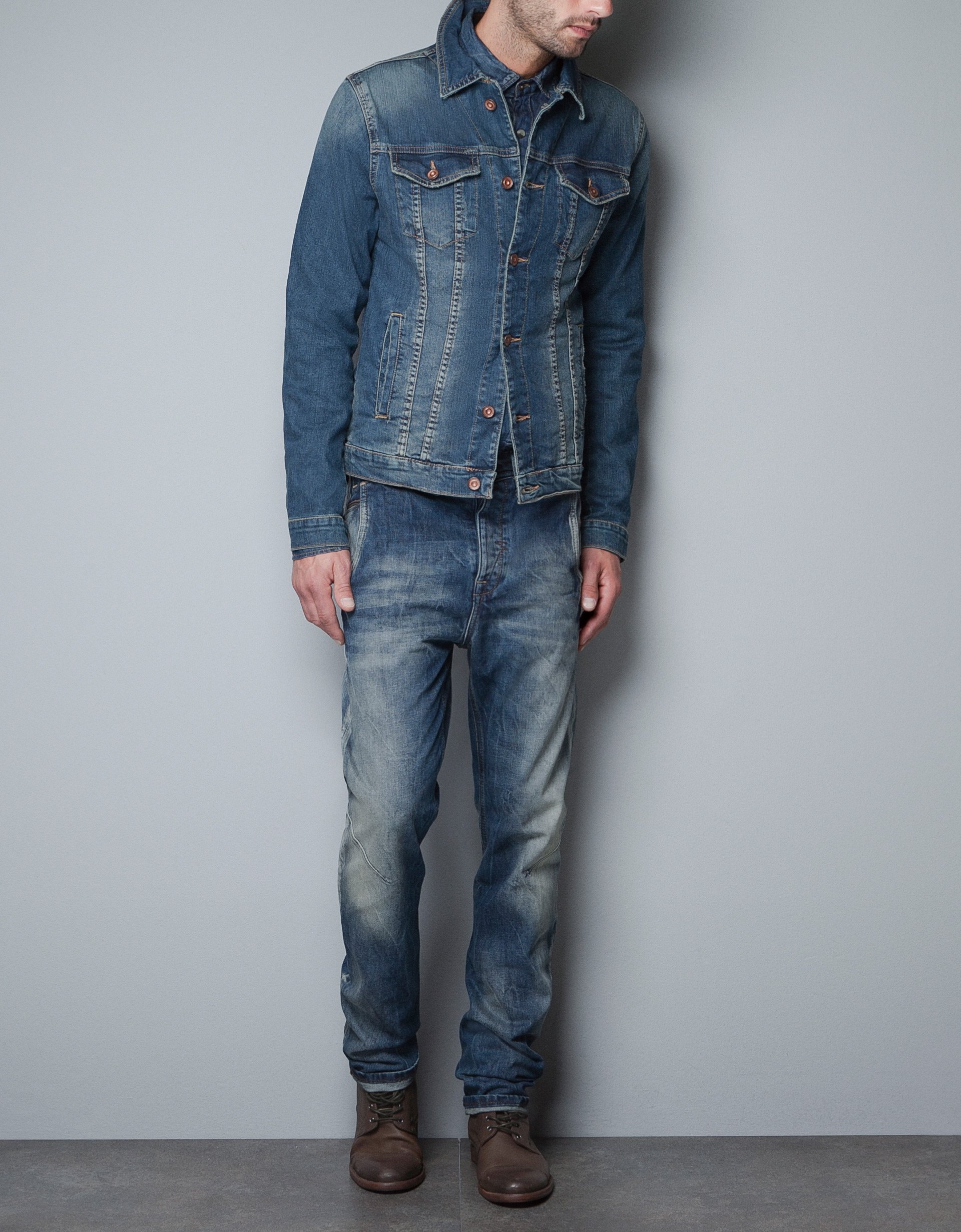 Zara Denim Jacket in Blue for Men Lyst