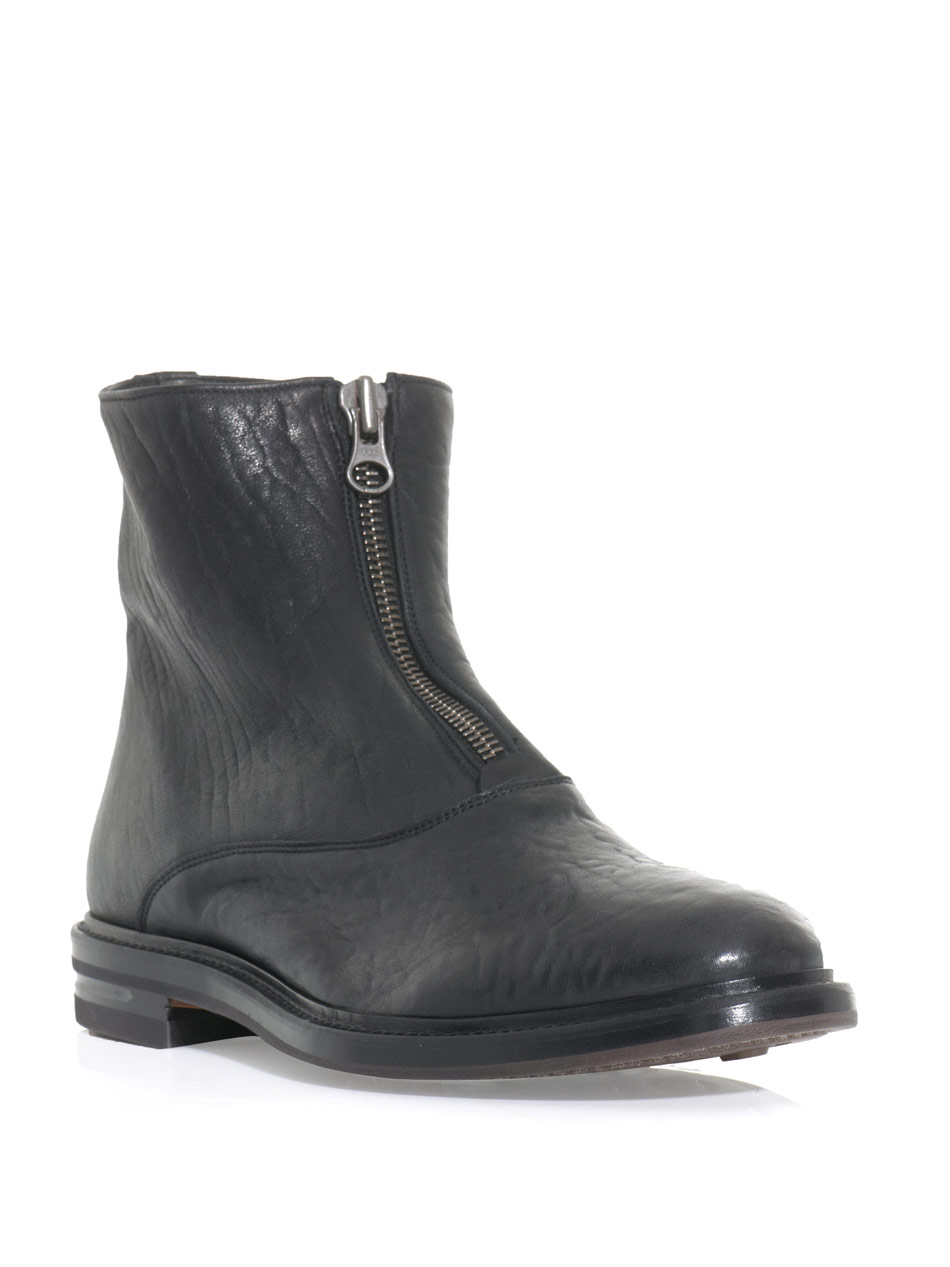 Alexander Mcqueen Zip Up Boot in Black for Men | Lyst