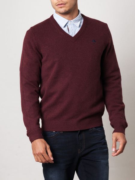 Brooks Brothers Lambswool Vneck Sweater in Red for Men (burgundy) | Lyst