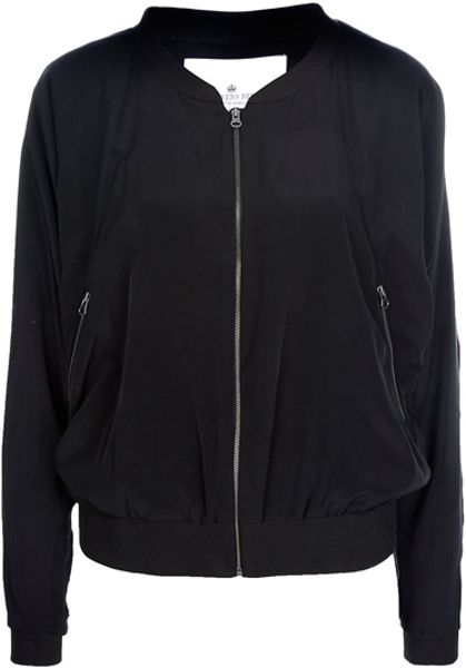 Designers Remix Bomber Style Jacket in Black | Lyst
